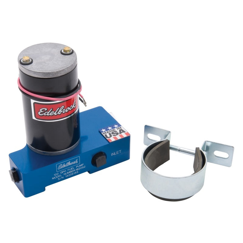 Edelbrock Fuel Pump Electric Quiet-Flo Carbureted 120GPH 3/8In In 3/8In Out 120 GPH Blue - DTX Performance