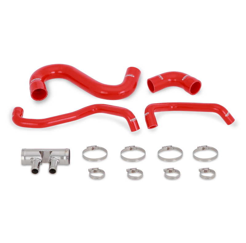 Mishimoto 2015+ Ford Mustang GT Silicone Lower Radiator Hose - Red - DTX Performance