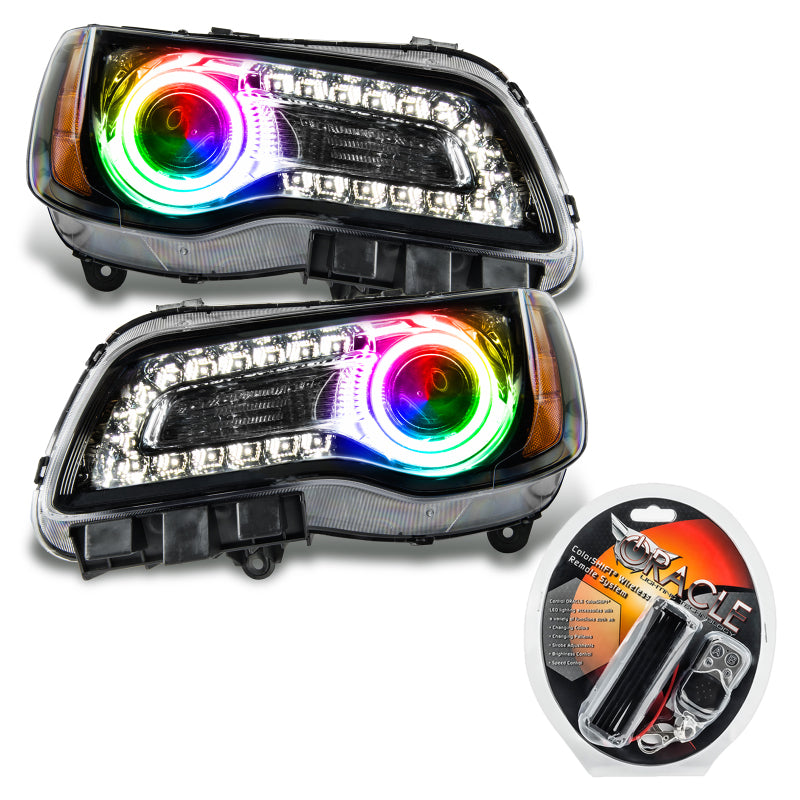 Oracle 11-14 Chrysler 300C SMD HL - Black - NON HID - ColorSHIFT - DTX Performance