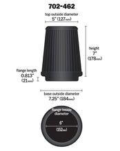 Load image into Gallery viewer, Airaid Universal Air Filter - Cone 6 x 7-1/4 x 5 x 7 - DTX Performance