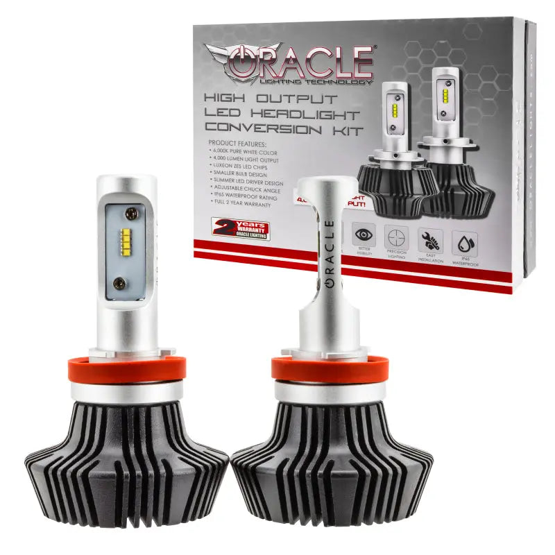 Oracle H8 4000 Lumen LED Headlight Bulbs (Pair) - 6000K - DTX Performance