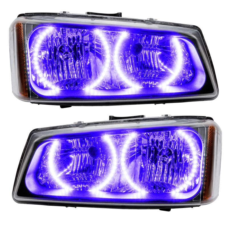 Oracle Lighting 03-06 Chevrolet Silverado Pre-Assembled LED Halo Headlights -UV/Purple - DTX Performance