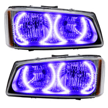 Load image into Gallery viewer, Oracle Lighting 03-06 Chevrolet Silverado Pre-Assembled LED Halo Headlights -UV/Purple - DTX Performance