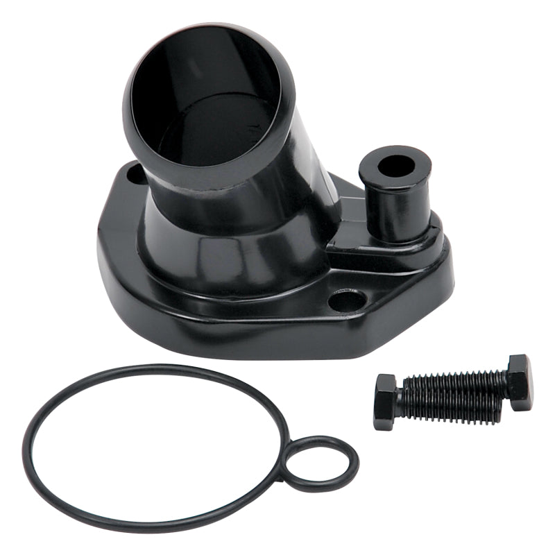 Edelbrock Steel Water Neck for Ford Small Block Windsor - Black - DTX Performance