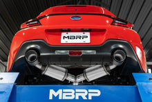 Load image into Gallery viewer, MBRP 13-16 Subaru BRZ 2.0L/ 2.4L 3in Dual Split Rear Cat Back w/CF Tips- T304 - DTX Performance