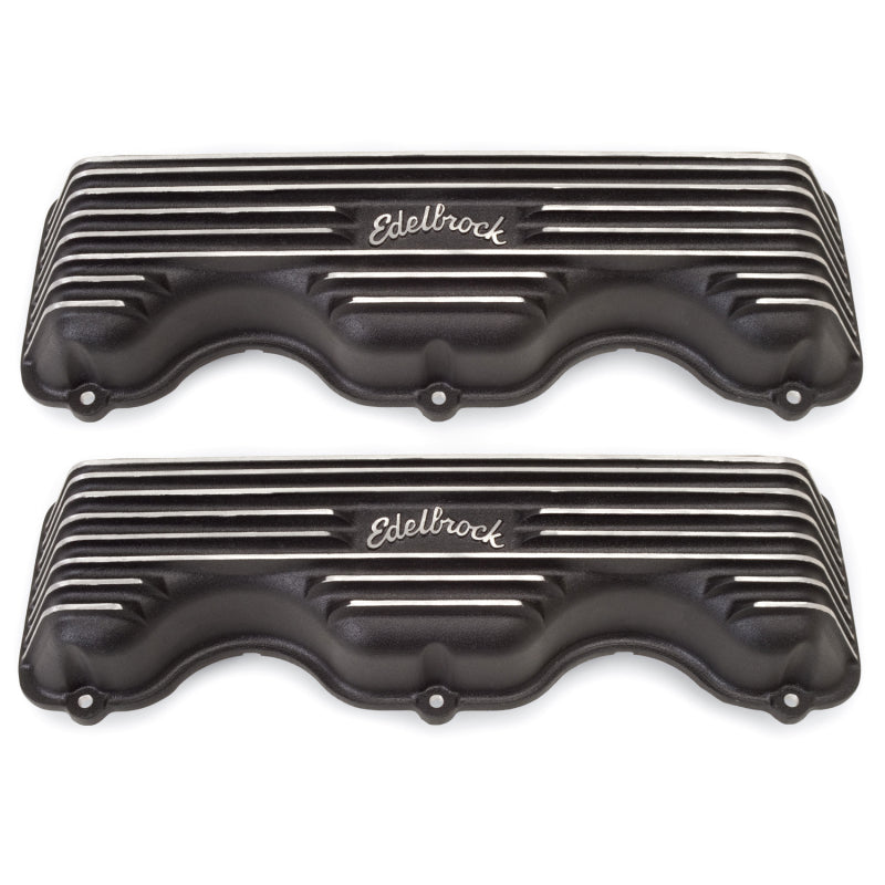 Edelbrock Valve Cover Classic Series Chevrolet W 348/409 CI V8 Black - DTX Performance