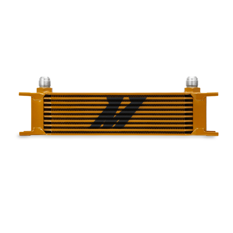 Mishimoto Universal 10 Row Oil Cooler - Gold - DTX Performance