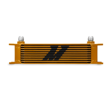 Load image into Gallery viewer, Mishimoto Universal 10 Row Oil Cooler - Gold - DTX Performance