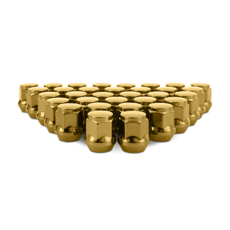 Mishimoto Steel Acorn Lug Nuts M14 x 1.5 - 32pc Set - Gold - DTX Performance