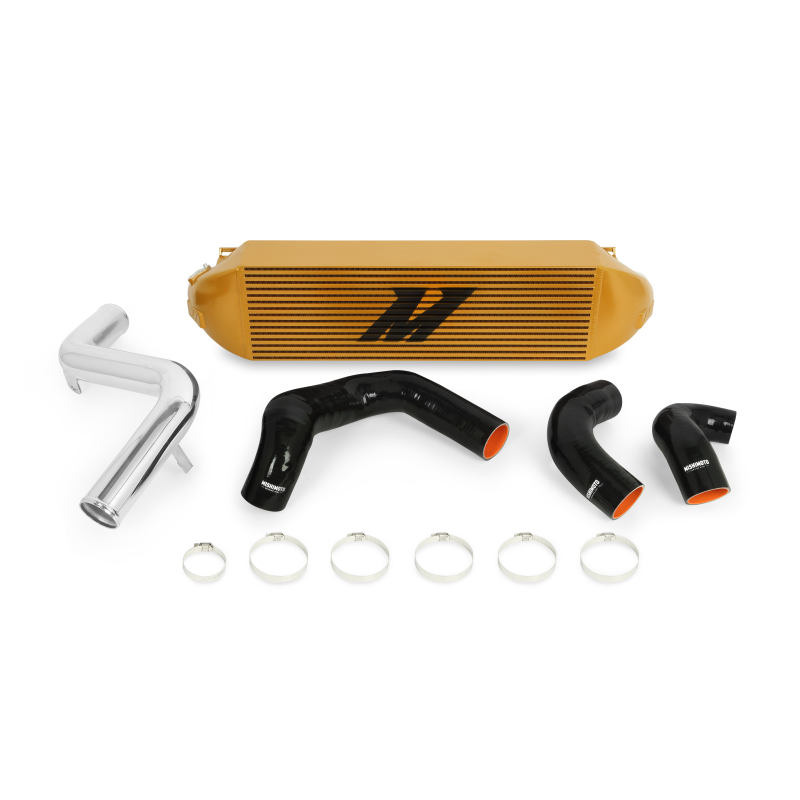 Mishimoto 2013+ Ford Focus ST Gold Intercooler w/ Polished Pipes - DTX Performance