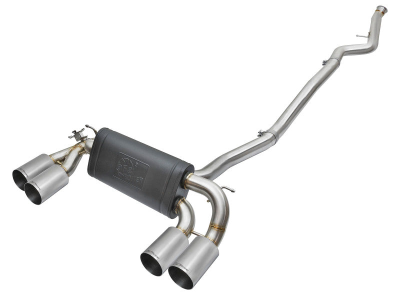 aFe 16-18 BMW M2 L6-3.0L MACH Force-Xp 3in to 2.5in 304 SS Cat-Back Exhaust System-Quad Polish Tips - DTX Performance