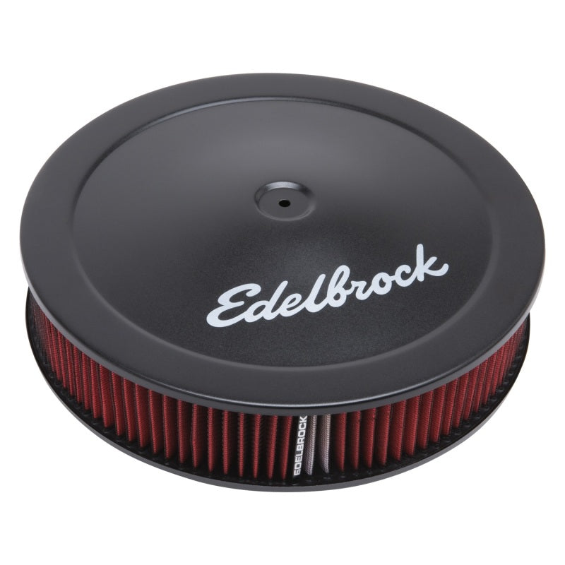 Edelbrock Air Cleaner Pro-Flo Series Round 14 In Diameter Cloth Element 3/8Indropped Base Black - DTX Performance