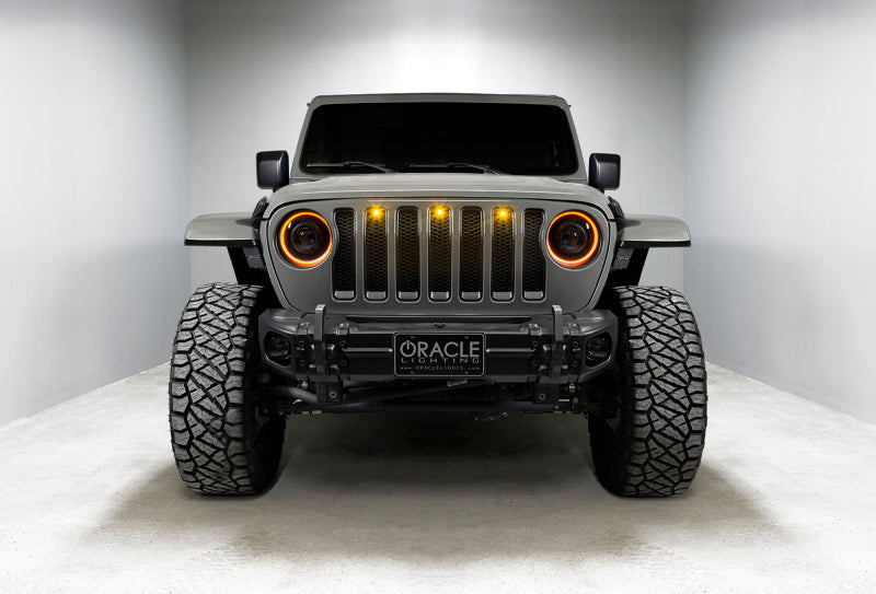 Oracle Jeep JL/Gladiator JT Oculus Switchback Bi-LED Projector Headlights - Amber/White Switchback - DTX Performance