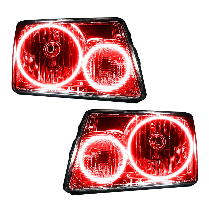 Oracle Lighting 01-11 Ford Ranger Pre-Assembled LED Halo Headlights -Red - DTX Performance