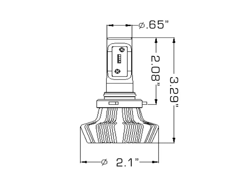 Oracle 9012 4000 Lumen LED Headlight Bulbs (Pair) - 6000K - DTX Performance