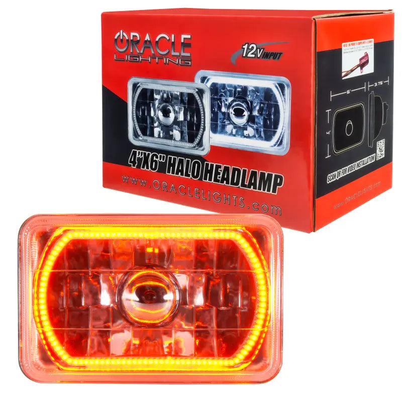 Oracle Pre-Installed Lights 4x6 IN. Sealed Beam - Amber Halo - DTX Performance