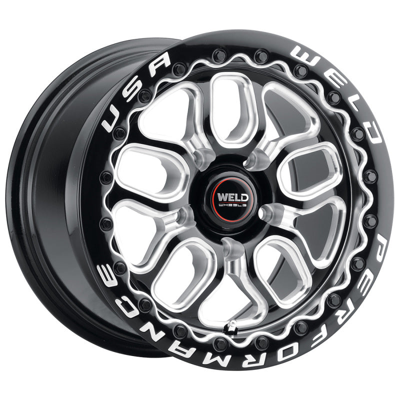 Weld Racing 15x10 Laguna Bead Lock 5x120 ET46 BS7.25 Gloss BLK MIL DIA 78.1 - DTX Performance