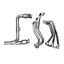 Load image into Gallery viewer, BBK 07-11 Jeep 3.8 V6 Long Tube Exhaust Headers And Y Pipe And Converters - 1-5/8 Silver Ceramic - DTX Performance