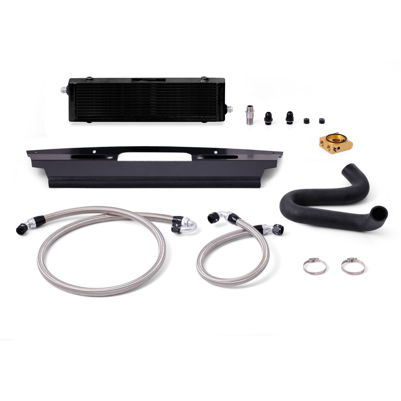 Mishimoto 2015+ Ford Mustang GT Thermostatic Oil Cooler Kit - Black - DTX Performance