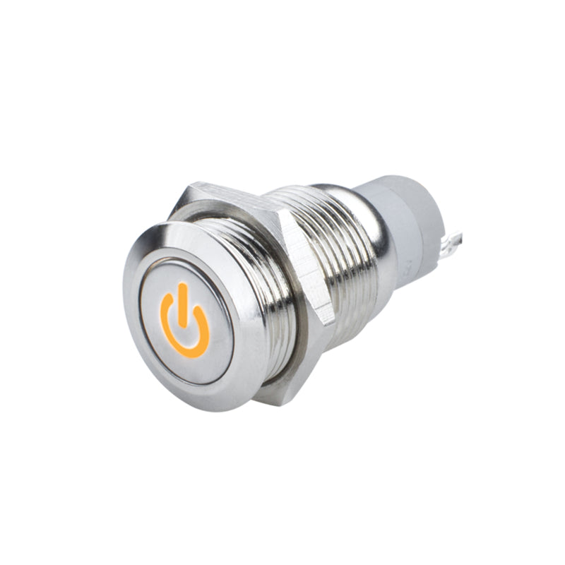 Oracle Pre-Wired Power Symbol On/Off Flush Mount LED Switch - Amber - DTX Performance