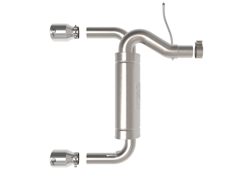 aFe Vulcan 3in 304 SS Axle-Back Exhaust 2021 Ford Bronco L4-2.3L (t)/V6-2.7L (tt) w/ Polished Tips - DTX Performance