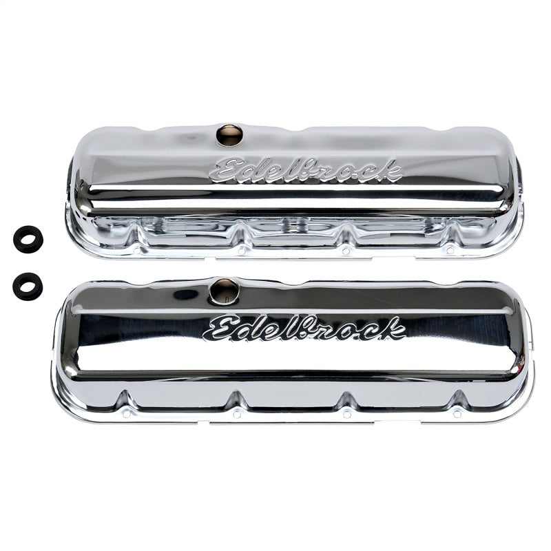 Edelbrock Valve Cover Signature Series Chevrolet 1965 and Later 396-502 V8 Low Chrome - DTX Performance