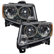 Load image into Gallery viewer, Oracle 11-13 Jeep Grand Cherokee Pre-Assembled Halo Headlights (Non HID) Chrome - Blue - DTX Performance