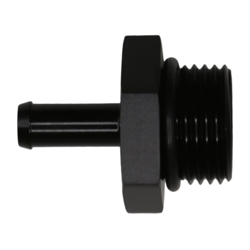 DeatschWerks 10AN ORB Male to 5/16in Male Barb Fitting - Anodized Matte Black - DTX Performance