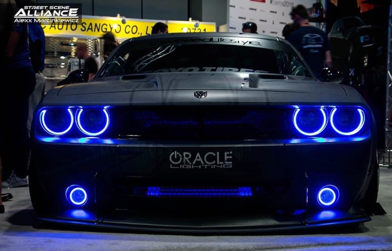 Oracle 08-14 Dodge Challenger Dynamic Surface Mount Headlight Halo Kit - ColorSHIFT - Dynamic - DTX Performance