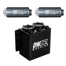 Load image into Gallery viewer, DeatschWerks 2.5L Modular Surge Tank (Incl. 2 DW250iL In-Line Fuel Pump) - DTX Performance