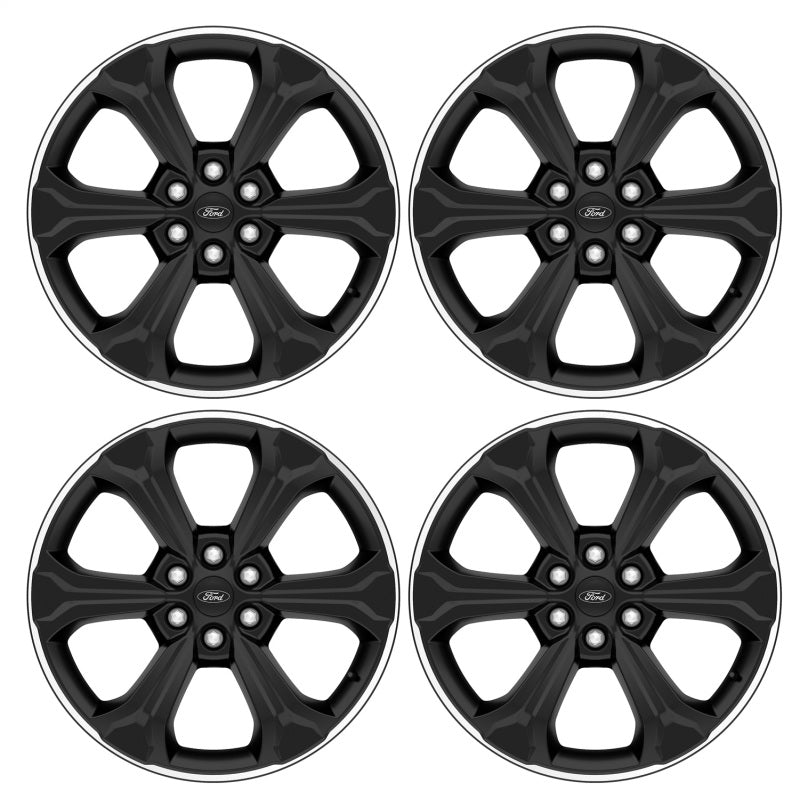 Ford Racing 15-23 F-150 22in Wheel Kit - Black w/Machined Face - DTX Performance