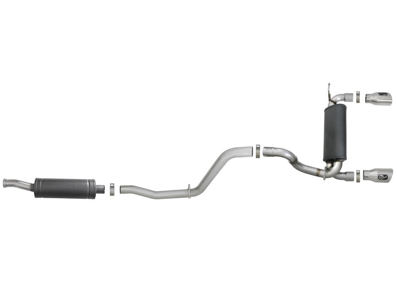 Rebel Series 2.5in 304 SS Cat-Back Exhaust w/ Polished Tips 2018+ Jeep Wrangler (JL) V6 3.6L - DTX Performance