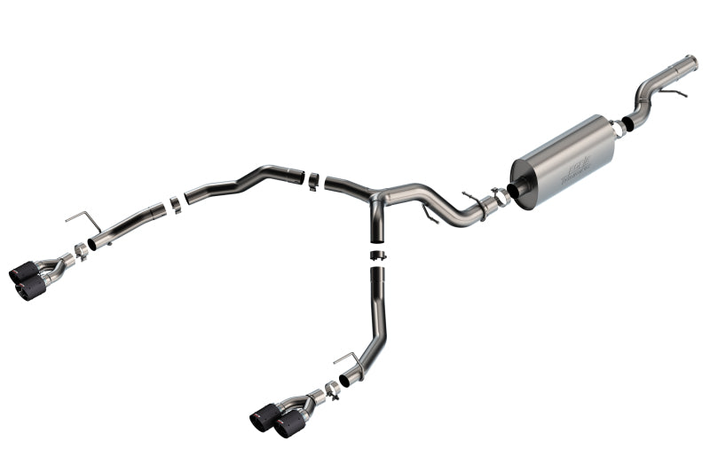 Borla 21-22 Chevrolet Tahoe 6.2L V8 2/4WD 4DR T-304 SS Touring Cat-Back Exhaust w/ Carbon Fiber Tips - DTX Performance