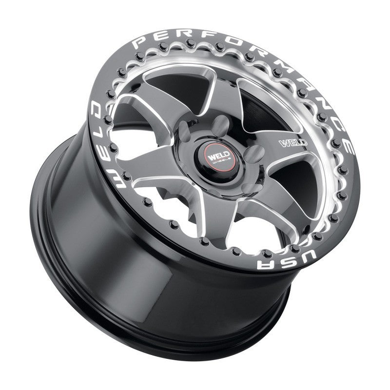 Weld S909 17x10 Ventura 6 Beadlock 6x139.7 ET25 BS6.50 Gloss BLK MIL DIA 106.1 - DTX Performance