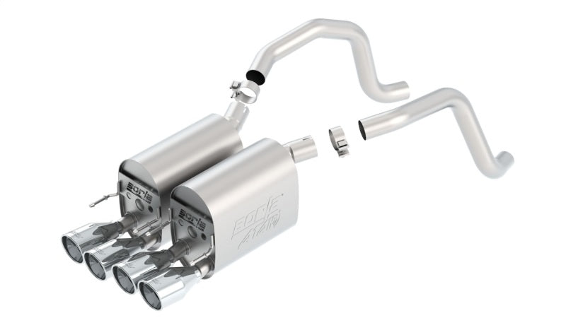 Borla 05-08 Chevrolet Corvette Coupe/Conv 6.0L/6.2L 8cyl Aggressive ATAK Exhaust (rear section only) - DTX Performance