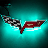 Oracle Chevrolet Corvette C6 Illuminated Emblem - Dual Intensity - Aqua