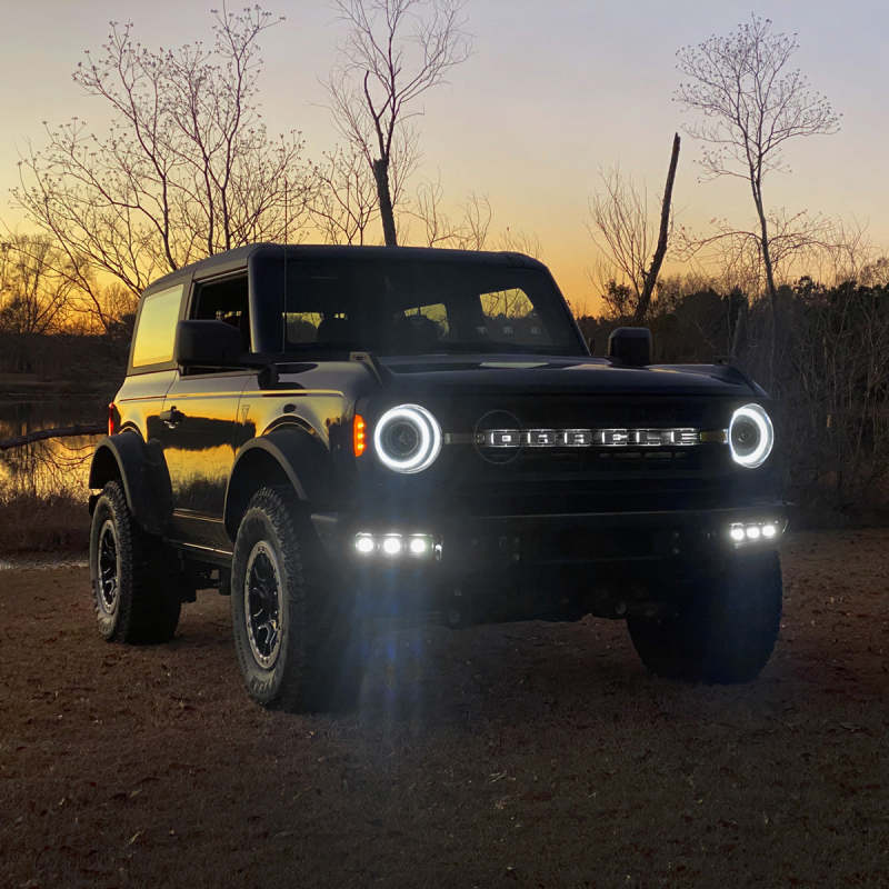 ORACLE Lighting 21-22 Ford Bronco Triple LED Fog Light Kit for Steel Bumper - White - DTX Performance