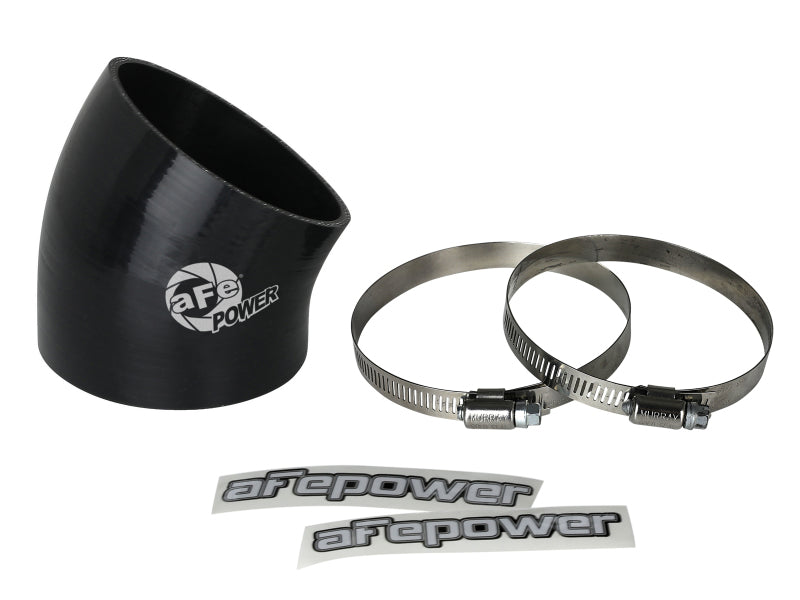 aFe MagnumFORCE Air Intake System Spare Parts Kit 3-1/2in ID x 30 Deg. Silicone Elbow Coupler -Black - DTX Performance