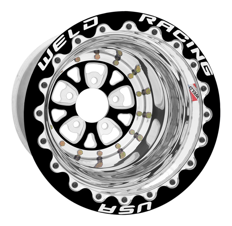 Weld V-Series 15x8 / 5x4.5 BP / 5in. BS Black Wheel - Non-Beadlock - DTX Performance