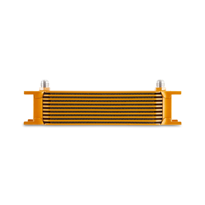 Mishimoto Universal -8AN 10 Row Oil Cooler - Gold - DTX Performance