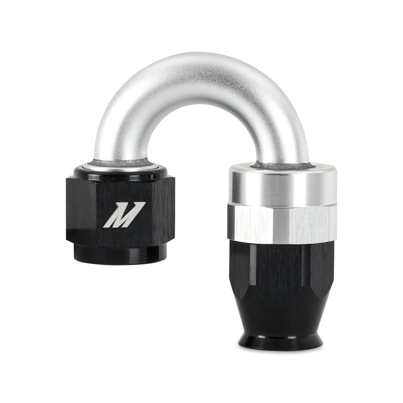 Mishimoto Aluminum PTFE -4AN 180 Degree Fitting Black - DTX Performance