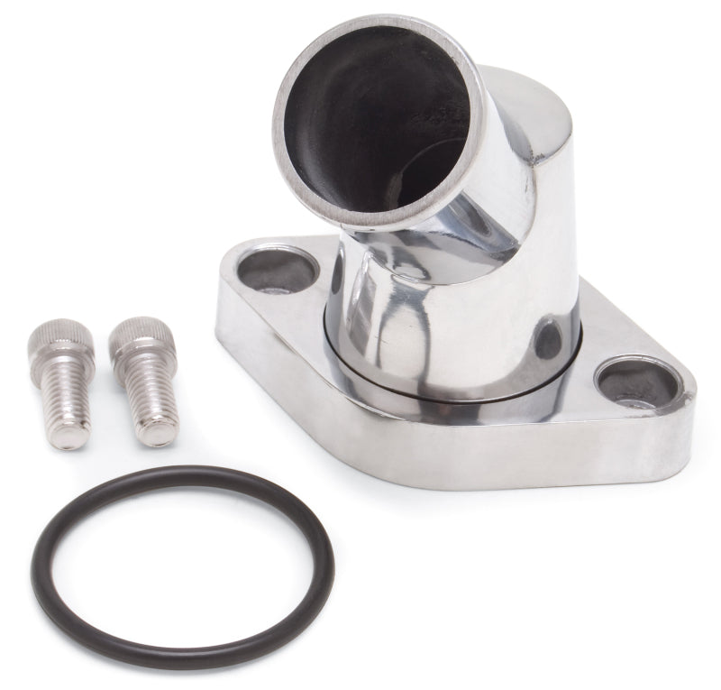 Edelbrock Waterneck Sbc/BBC 45-Degree Two-Piece Cast SwIVel Polished - DTX Performance