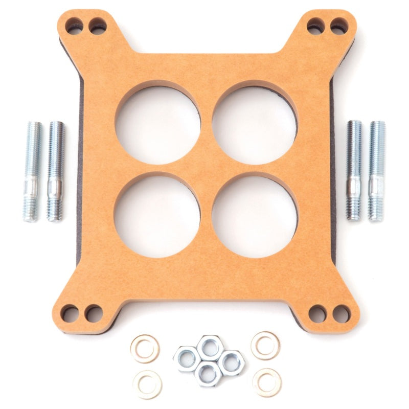 Edelbrock Spacer Carburetor 1/2In Wood Fiber Laminate Four-Hole - DTX Performance