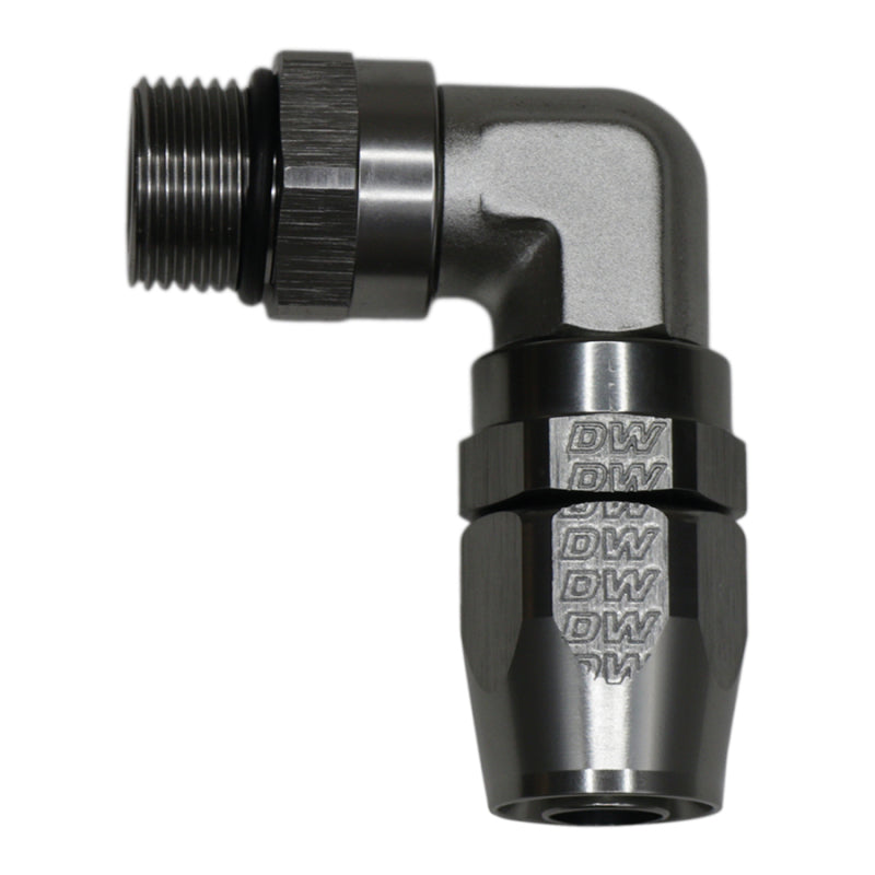 DeatschWerks 10AN ORB Female Swivel 90-Degree Hose End CPE - DW Titanium - DTX Performance