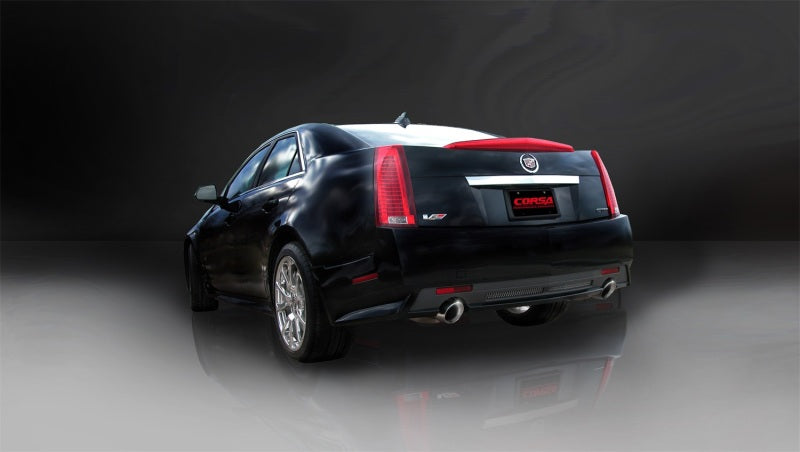 Corsa 09-13 Cadillac CTS Sedan V 6.2L V8 Polished Touring Axle-Back Exhaust - DTX Performance