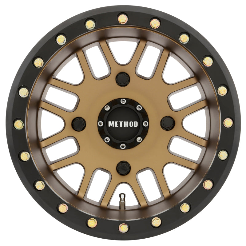 Method MR406 UTV Beadlock 14x10 5+5/-2mm Offset 4x156 132mm CB Method Bronze w/Matte Blk Ring Wheel - DTX Performance