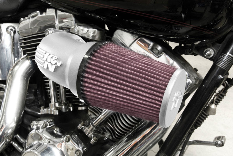 K&N 08-17 Harley Davidson Touring Models Performance Air Intake System Silver - DTX Performance