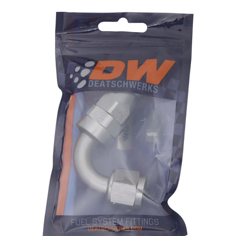 DeatschWerks 8AN Female Flare Swivel 120-degree Hose End - PTFE - DTX Performance