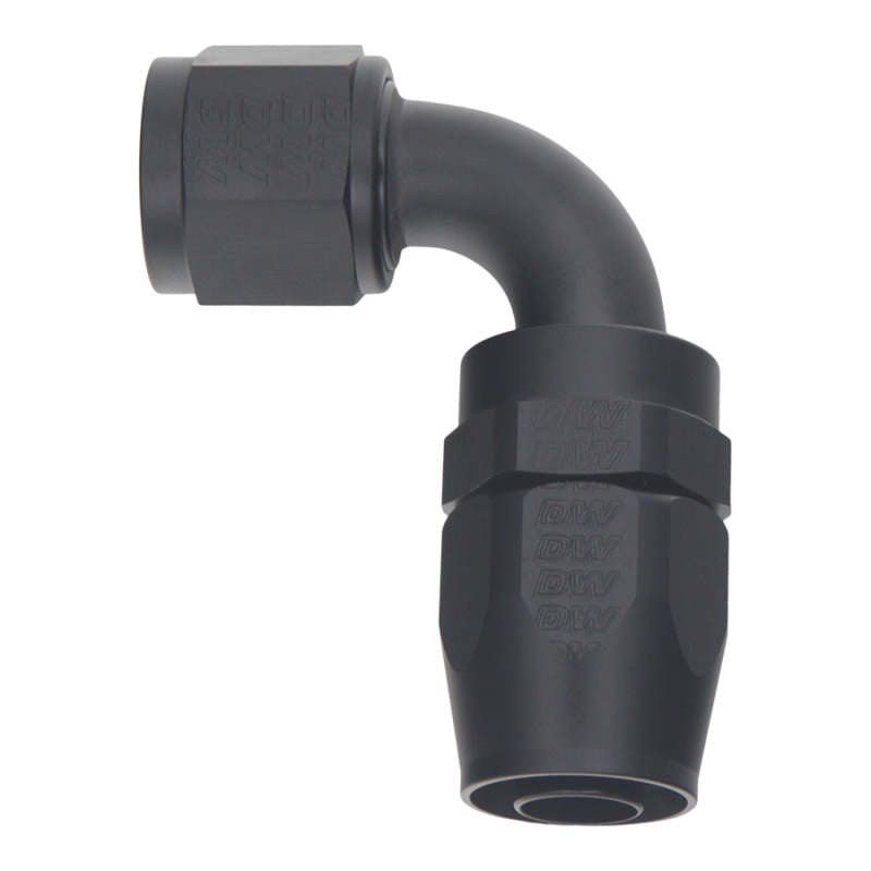 DeatschWerks 10AN Female Swivel 90-Degree Hose End CPE - Anodized Matte Black - DTX Performance