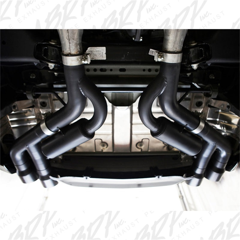 MBRP 18-20 Ford Mustang GT 2.5in Black Coated Non Active Dual Axle Back Exhaust - 4in Dual Wall Tips - DTX Performance